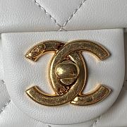Chanel Flap Bag White AS1160 20cm - 6