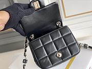 Chanel Monaco Mini Square Flap Bag Black Lambskin - 4
