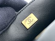 Chanel Monaco Mini Square Flap Bag Black Lambskin - 6