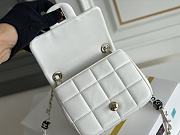 Chanel Monaco Mini Square Flap Bag White Lambskin - 2