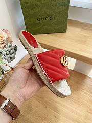 Gucci Espadrille Slippers Red - 3