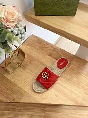Gucci Espadrille Slippers Red - 4
