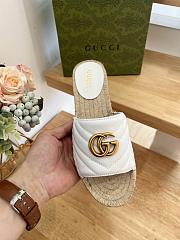 Gucci Espadrille Slippers White - 4