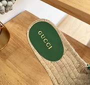 Gucci Espadrille Slippers Green - 6