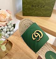 Gucci Espadrille Slippers Green - 4