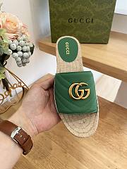 Gucci Espadrille Slippers Green - 2