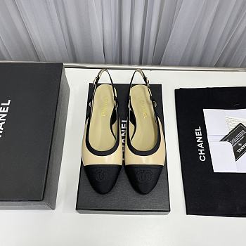 Chanel Loafer Sandals Beige And Black 