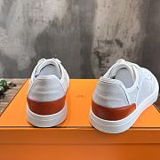 Hermes Low-Top Sneakers White And Orange - 5