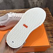 Hermes Low-Top Sneakers White And Orange - 4