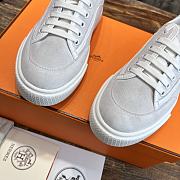 Hermes Low-Top Sneakers White And Orange - 3