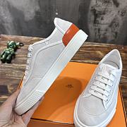 Hermes Low-Top Sneakers White And Orange - 2