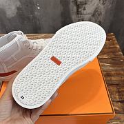 Hermes High-Top Sneakers White And Orange - 4