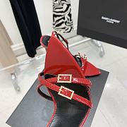 Ysl Claude Patent Leather Heels Red - 5