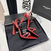 Ysl Claude Patent Leather Heels Red - 3