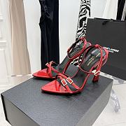 Ysl Claude Patent Leather Heels Red - 2