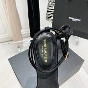 Ysl Claude Matte Leather Heels Black - 3