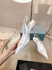 Bagsaaa Prada Brushed leather slingback pumps white - 1