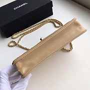 Bagsaaa Chanel WOC Gold Hardware Lambskin Chevron Beige - 20x12x4.5cm - 5