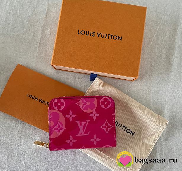 Bagsaaa Louis Vuitton Zippy Coin Purse Monogram Verni Fuchsia M90589  - 1