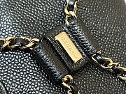 Bagsaaa Small Backpack Grained Shiny Calfskin & Gold-Tone Metal Black - 21*20*12cm - 3