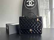Bagsaaa Chanel Backpack Patent Calfskin gold tone metal black - 31.5cmx31cmx9cm - 1