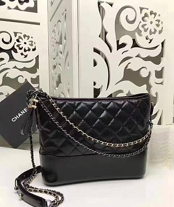 Bagsaaa Chanel Black CC Gabrielle Medium Bag - 28×21×9 cm
