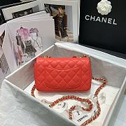 Bagsaaa Chanel Charm Flap Bag Orange - 20cm - 4