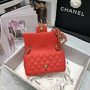 Bagsaaa Chanel Charm Flap Bag Orange - 20cm - 2