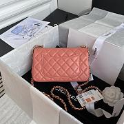 Bagsaaa Chanel Charm Flap Bag Light Orange - 20cm - 3