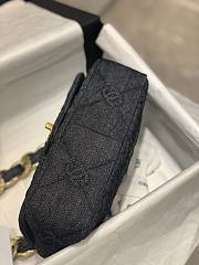 Bagsaaa Chanel 22S Black Denim Quilted CC Flap Bag - 25×14×6cm - 2