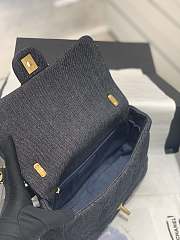 Bagsaaa Chanel 22S Black Denim Quilted CC Flap Bag - 25×14×6cm - 3