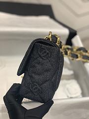 Bagsaaa Chanel 22S Black Denim Quilted CC Flap Bag - 25×14×6cm - 4