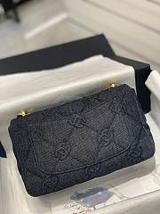 Bagsaaa Chanel 22S Black Denim Quilted CC Flap Bag - 25×14×6cm - 5