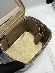 	 Bagsaaa Chanel Vanity Mirror Plain Lambskin Leather Grey - 8.5-11-7cm - 3