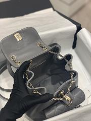 Bagsaaa Chanel Duma Backpack Grey Lambskin - 18x18x12cm - 2