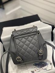 Bagsaaa Chanel Duma Backpack Grey Lambskin - 18x18x12cm - 4