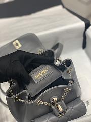 Bagsaaa Chanel Duma Backpack Grey Lambskin - 18x18x12cm - 6