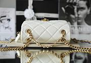 Bagsaaa Chanel Ado Grained Calfskin Backpack White Gold - 20x19x8cm - 5