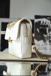 Bagsaaa Chanel Ado Grained Calfskin Backpack White Gold - 20x19x8cm - 2