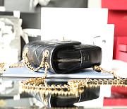 	 Bagsaaa Chanel Ado Grained Calfskin Backpack Black Gold - 20x19x8cm - 6