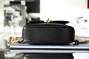 	 Bagsaaa Chanel Ado Grained Calfskin Backpack Black Gold - 20x19x8cm - 5