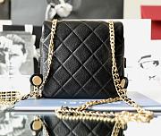 	 Bagsaaa Chanel Ado Grained Calfskin Backpack Black Gold - 20x19x8cm - 4