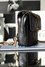 	 Bagsaaa Chanel Ado Grained Calfskin Backpack Black Gold - 20x19x8cm - 2