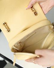 	 Bagsaaa Chanel Ado Grained Calfskin Backpack Yellow Gold - 20x19x8cm - 4