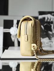 	 Bagsaaa Chanel Ado Grained Calfskin Backpack Yellow Gold - 20x19x8cm - 3