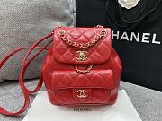 	 Bagsaaa Chanel Duma Backpack Red Lambskin - 18x18x12cm - 1