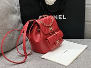 	 Bagsaaa Chanel Duma Backpack Red Lambskin - 18x18x12cm - 5