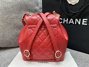 	 Bagsaaa Chanel Duma Backpack Red Lambskin - 18x18x12cm - 3