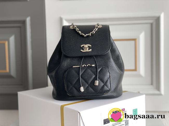 Bagsaaa Chanel 22B Affinity Backpack Black - 18×18×11cm - 1