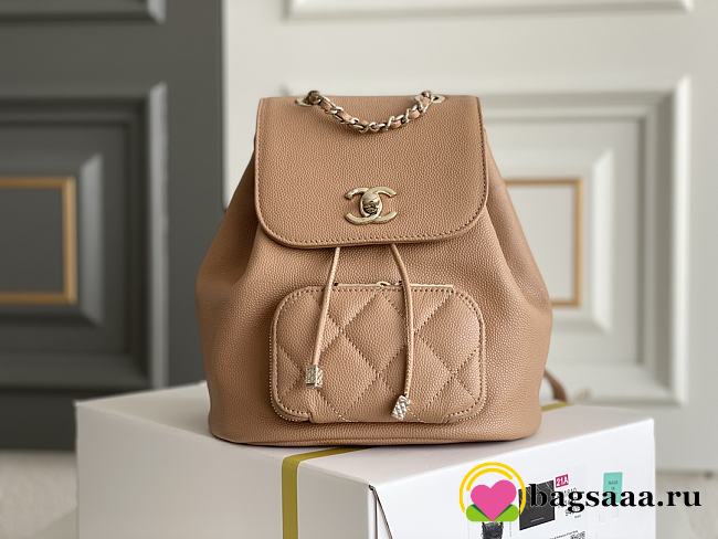 	 Bagsaaa Chanel 22B Affinity Backpack Brown - 18×18×11cm - 1